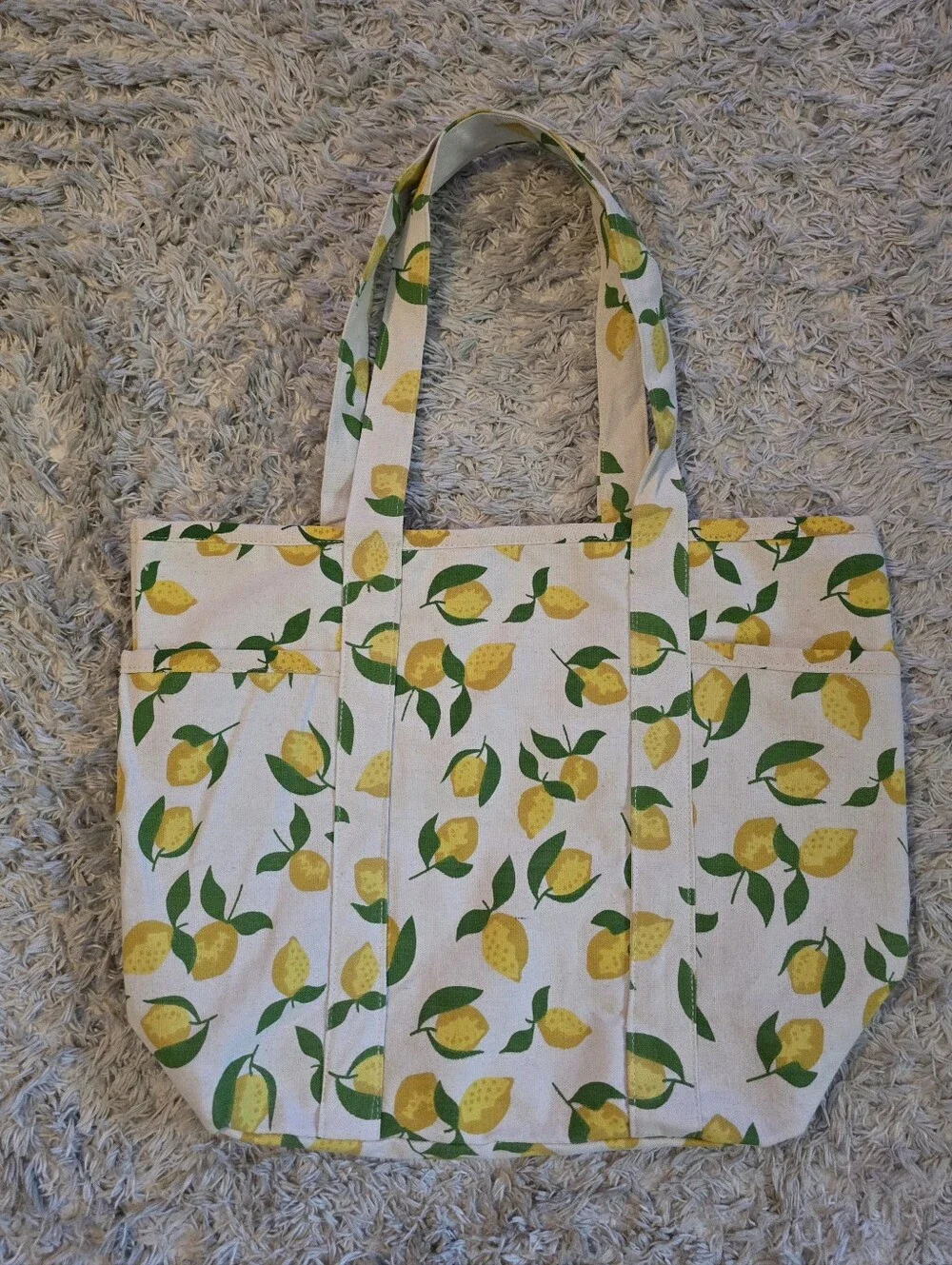Studio Mabelle LEMONS Reusable Tote Bag 100% Cotton Canvas